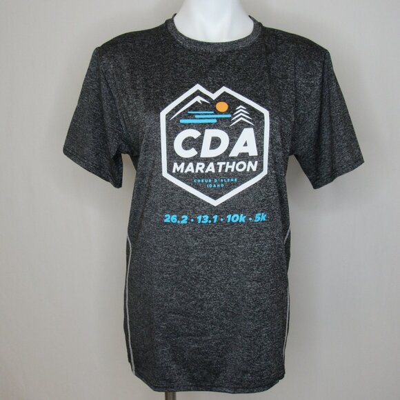 Coeur D'Alene CDA Idaho Marathon Black Sport Tee Adult Men's M Medium - Picture 6 of 10